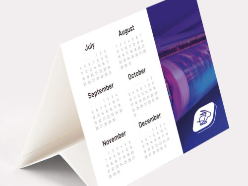 Calendrier de bureau avec chevalet