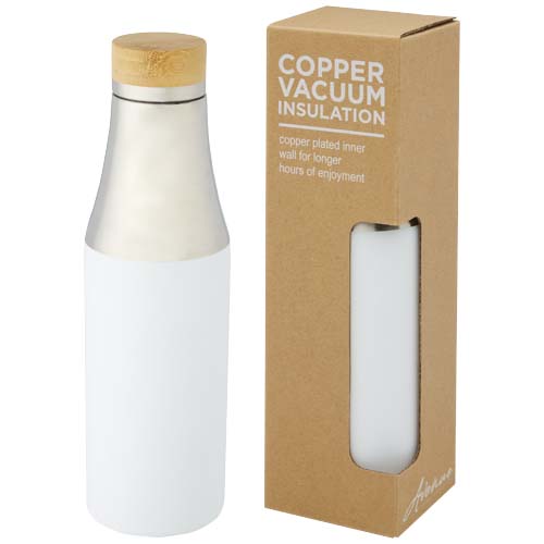 Bouteille Hulan de 540 ml en acier inoxydable avec cuivre et isolation par le vide avec couvercle en bambou – Image 7