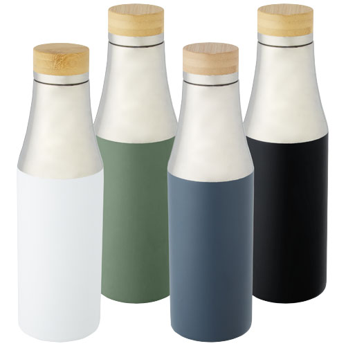 Bouteille Hulan de 540 ml en acier inoxydable avec cuivre et isolation par le vide avec couvercle en bambou – Image 8