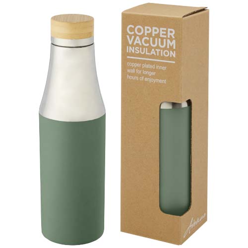 Bouteille Hulan de 540 ml en acier inoxydable avec cuivre et isolation par le vide avec couvercle en bambou – Image 12