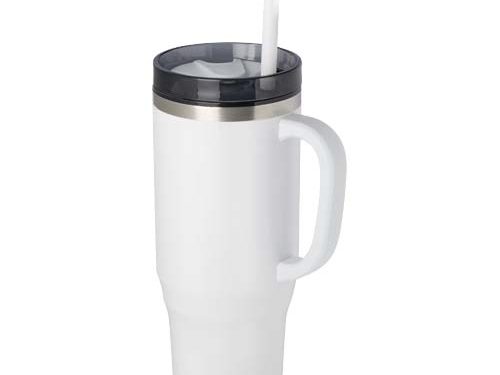 Mug isotherme Melbourne 1200 ml certifié RCS avec paille