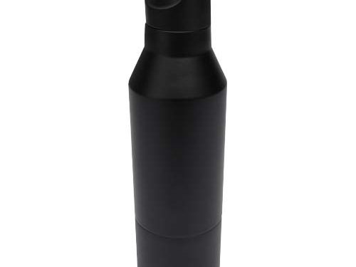 Bouteille isotherme Odessy de 600 ml en acier inoxydable recyclé RCS avec gobelet de 300 ml