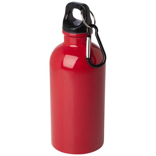 Bouteille d'eau Oregon de 400 ml simple paroi en acier recyclé certifié RCS avec mousqueton – Image 7