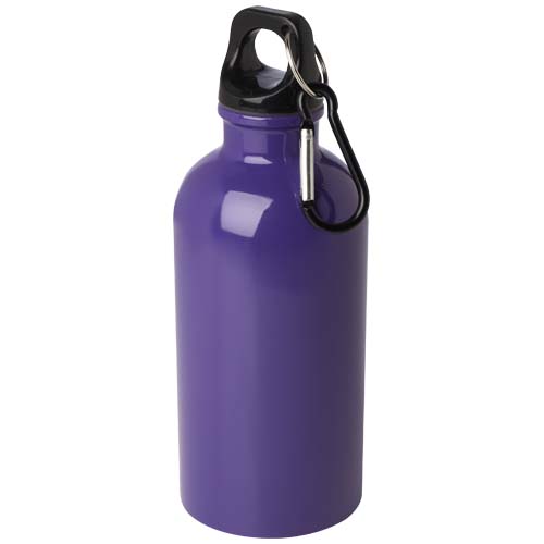 Bouteille d'eau Oregon de 400 ml simple paroi en acier recyclé certifié RCS avec mousqueton – Image 9