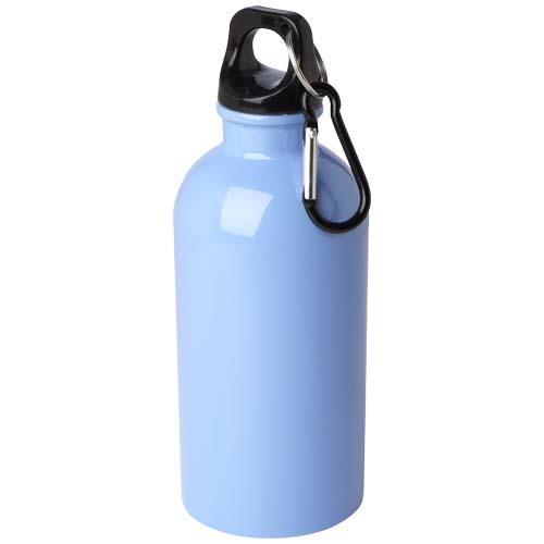 Bouteille d'eau Oregon de 400 ml simple paroi en acier recyclé certifié RCS avec mousqueton – Image 11
