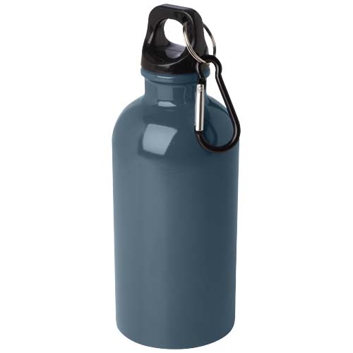 Bouteille d'eau Oregon de 400 ml simple paroi en acier recyclé certifié RCS avec mousqueton – Image 13