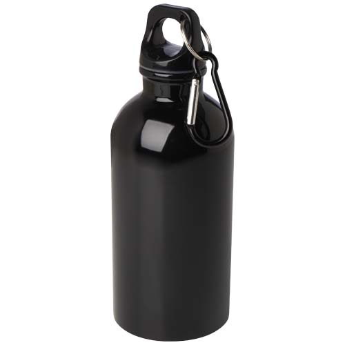 Bouteille d'eau Oregon de 400 ml simple paroi en acier recyclé certifié RCS avec mousqueton – Image 16