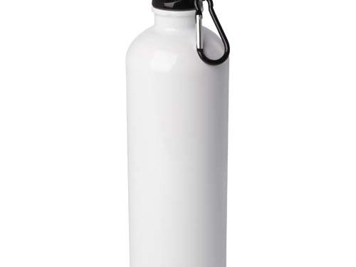 Bouteille d'eau Oregon de 750 ml simple paroi en acier recyclé certifié RCS avec mousqueton