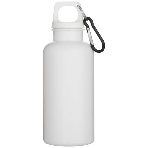 Bouteille d’eau Oregon de 400 ml en plastique recyclé uni certifié RCS avec mousqueton – Image 2