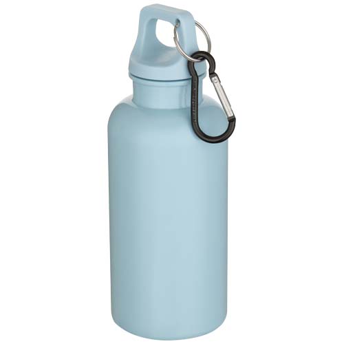 Bouteille d’eau Oregon de 400 ml en plastique recyclé uni certifié RCS avec mousqueton – Image 8