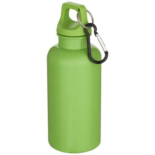 Bouteille d’eau Oregon de 400 ml en plastique recyclé uni certifié RCS avec mousqueton – Image 12
