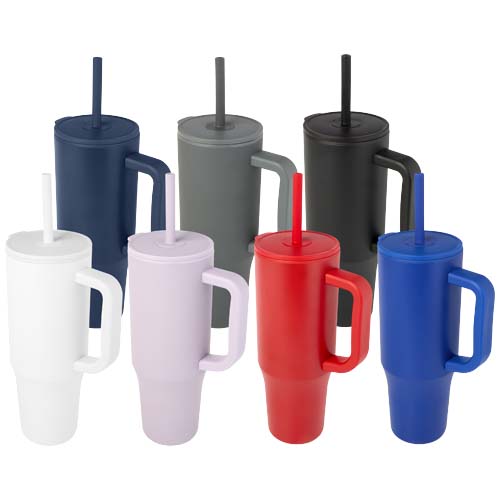 Gobelet isotherme Brady 900 ml certifié RCS avec paille en silicone – Image 6