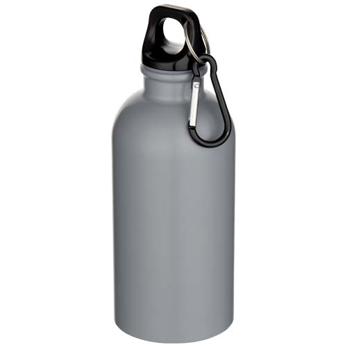 Bouteille d’eau Oregon de 400 ml à simple paroi avec finition MATE, en acier inoxydable recyclé certifié RCS avec mousqueton – Image 6