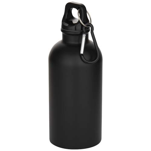 Bouteille d’eau Oregon de 400 ml à simple paroi avec finition MATE, en acier inoxydable recyclé certifié RCS avec mousqueton – Image 7
