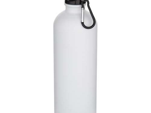 Bouteille d’eau Oregon de 750 ml en acier inoxydable à simple paroi certifiée RCS, recyclé mat avec mousqueton