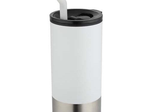 Gobelet isotherme Grayson 480 ml certifié RCS avec paille en silicone