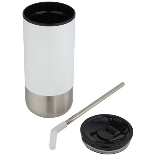 Gobelet isotherme Grayson 480 ml certifié RCS avec paille en silicone – Image 5