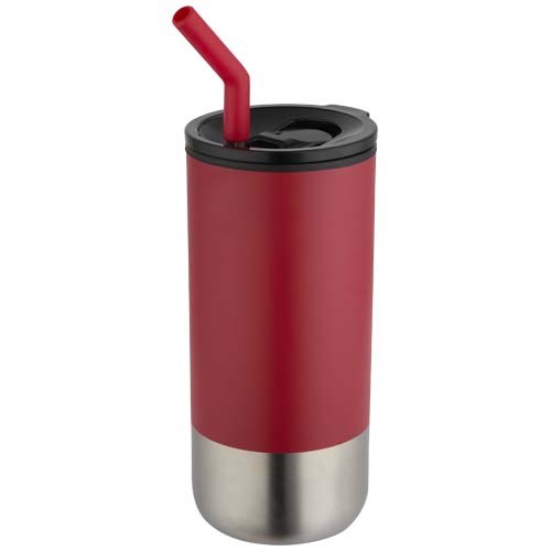 Gobelet isotherme Grayson 480 ml certifié RCS avec paille en silicone – Image 7