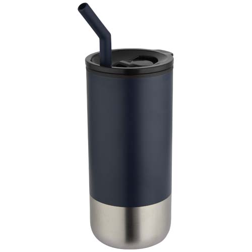 Gobelet isotherme Grayson 480 ml certifié RCS avec paille en silicone – Image 8