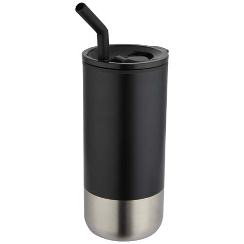 Gobelet isotherme Grayson 480 ml certifié RCS avec paille en silicone – Image 9