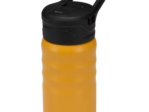 Gourde de sport Knox 350 ml en acier inoxydable à double paroi recyclé RCS avec paille rabattable