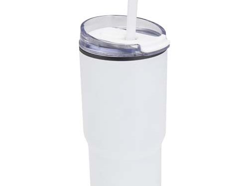 Gobelet isotherme à double paroi Westin 540 ml en RCS recyclé, avec paille