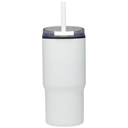 Gobelet isotherme à double paroi Westin 540 ml en RCS recyclé, avec paille – Image 3