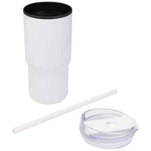 Gobelet isotherme à double paroi Westin 540 ml en RCS recyclé, avec paille – Image 4