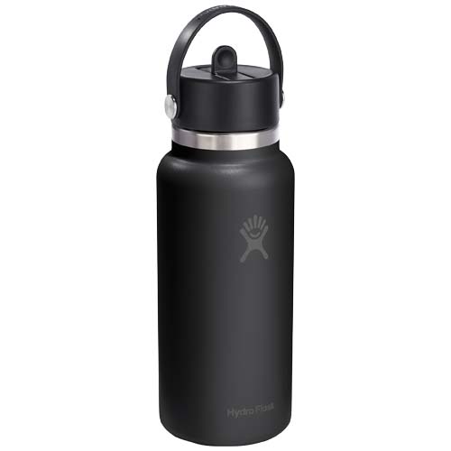 Gourde isotherme en acier inoxydable Hydro Flask à large goulot, d'une contenance de 946 ml, avec bouchon à paille