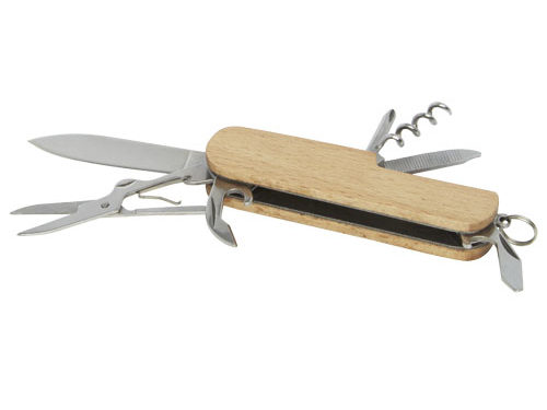 Couteau de poche Richard en bois à 7 fonctions