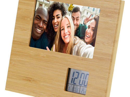 Cadre photo Sasa en bambou avec thermomètre