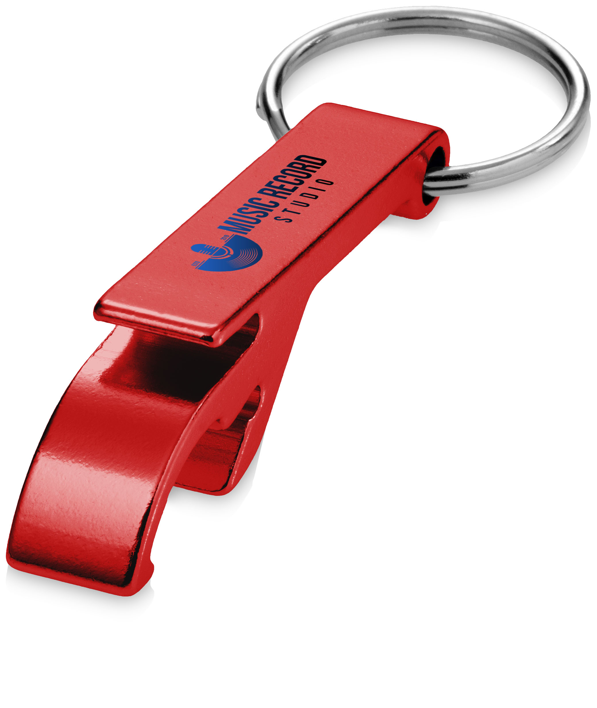Ouvre-bouteille et canette Tao en aluminium recyclé certifié RCS avec porte-clés – Image 3