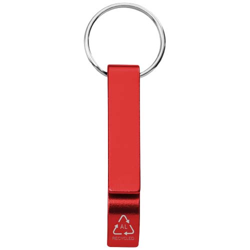 Ouvre-bouteille et canette Tao en aluminium recyclé certifié RCS avec porte-clés – Image 2