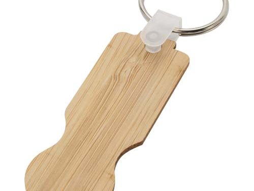 Porte-clés Ronan en bambou avec jeton pour chariot