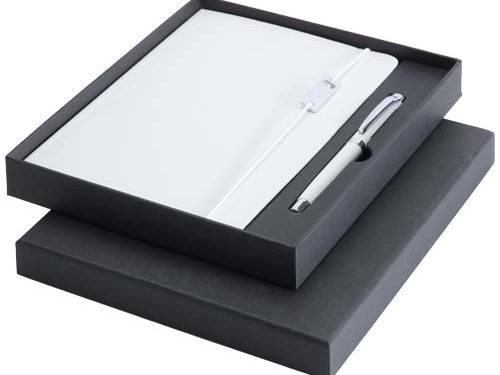 Ensemble carnet à couverture rigide A5 et stylo roller Legato Elegance