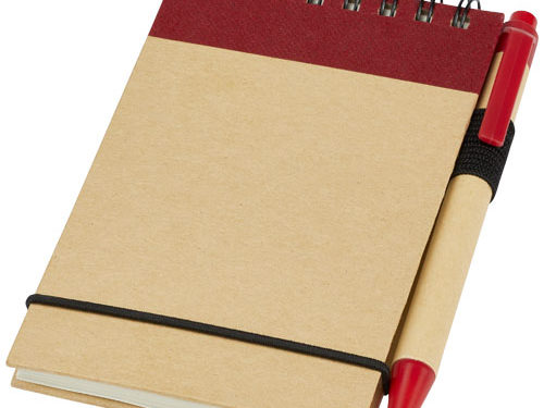 Bloc-notes recyclé format A7 avec stylo Zuse