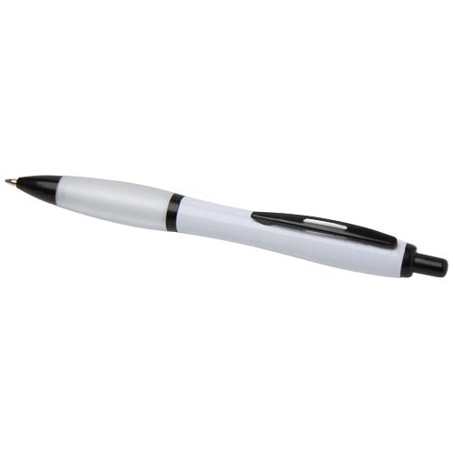 Stylo bille Nash en plastique recyclé avec garnitures noires (encre noire) – Image 5