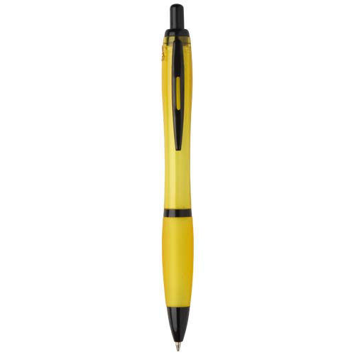 Stylo bille Nash en plastique recyclé avec garnitures noires (encre noire) – Image 7