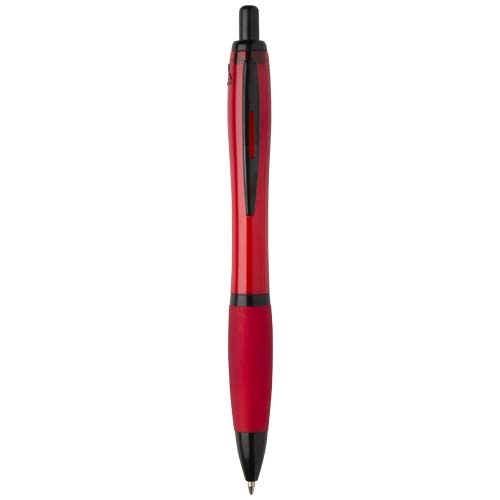 Stylo bille Nash en plastique recyclé avec garnitures noires (encre noire) – Image 8