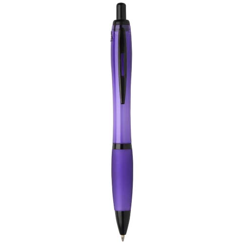 Stylo bille Nash en plastique recyclé avec garnitures noires (encre noire) – Image 10