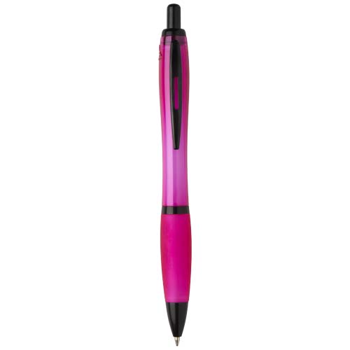 Stylo bille Nash en plastique recyclé avec garnitures noires (encre noire) – Image 11