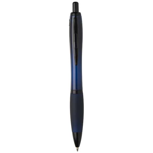 Stylo bille Nash en plastique recyclé avec garnitures noires (encre noire) – Image 14