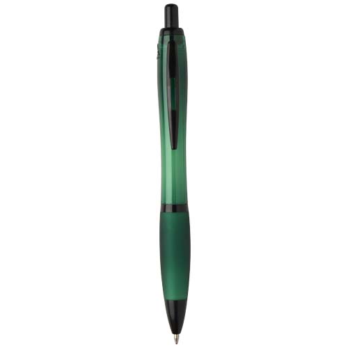 Stylo bille Nash en plastique recyclé avec garnitures noires (encre noire) – Image 15