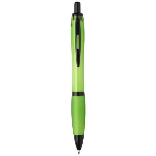 Stylo bille Nash en plastique recyclé avec garnitures noires (encre noire) – Image 16