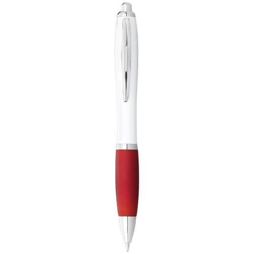 Stylo bille avec corps blanc et grip coloré Nash (encre noire) – Image 7