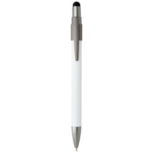 Stylo bille recyclé RCS avec stylet et toupie antistress (encre bleue) Rill