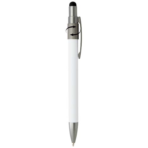 Stylo bille recyclé RCS avec stylet et toupie antistress (encre bleue) Rill – Image 6