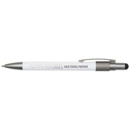 Stylo bille recyclé RCS avec stylet et toupie antistress (encre bleue) Rill – Image 4