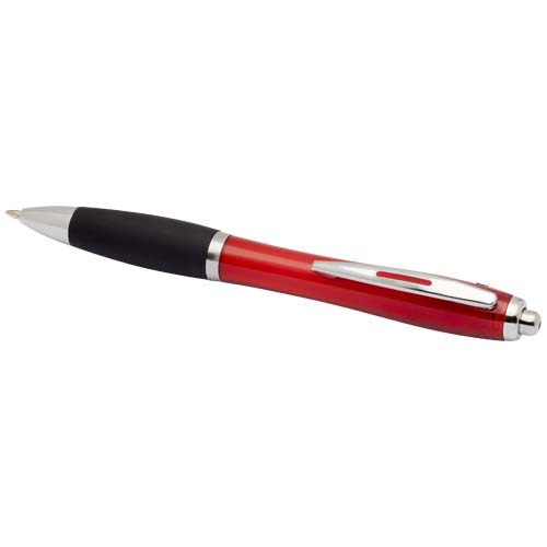 Stylo bille en plastique recyclé RCS avec corps coloré et grip noir (encre noire) Nash – Image 5