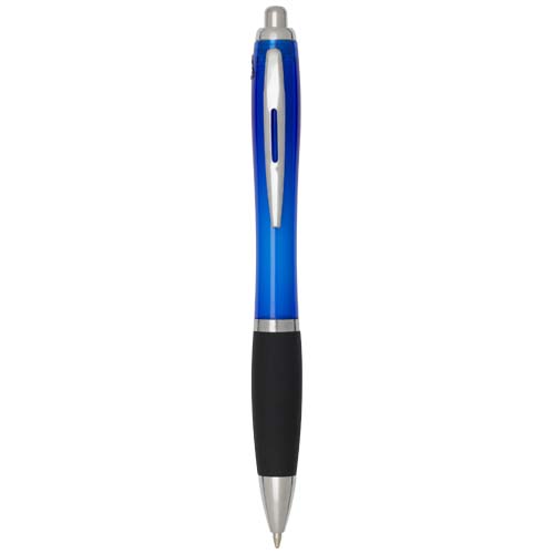 Stylo bille en plastique recyclé RCS avec corps coloré et grip noir (encre noire) Nash – Image 6